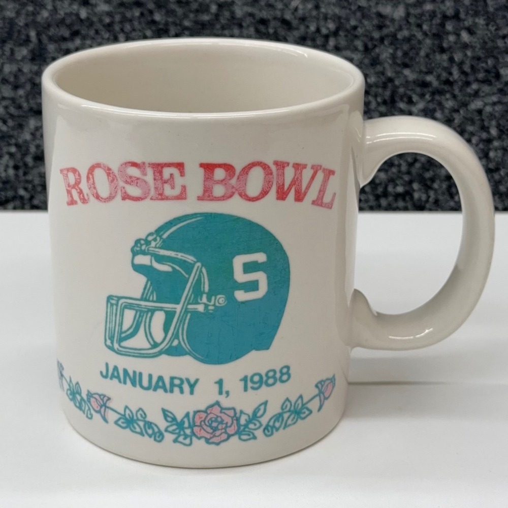 Vintage Rose Bowl 1988 Champions Mug Big Ten Football Collectible George Perles